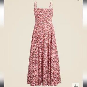 J. Crew Seamed Flare Midi Dress in LIBERTY fabric